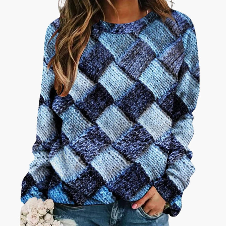Pull en tricot à motifs pour femmes