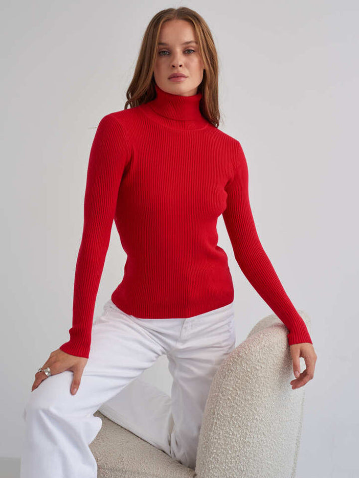 Pull à col roulé classique pour femmes | Décontracté