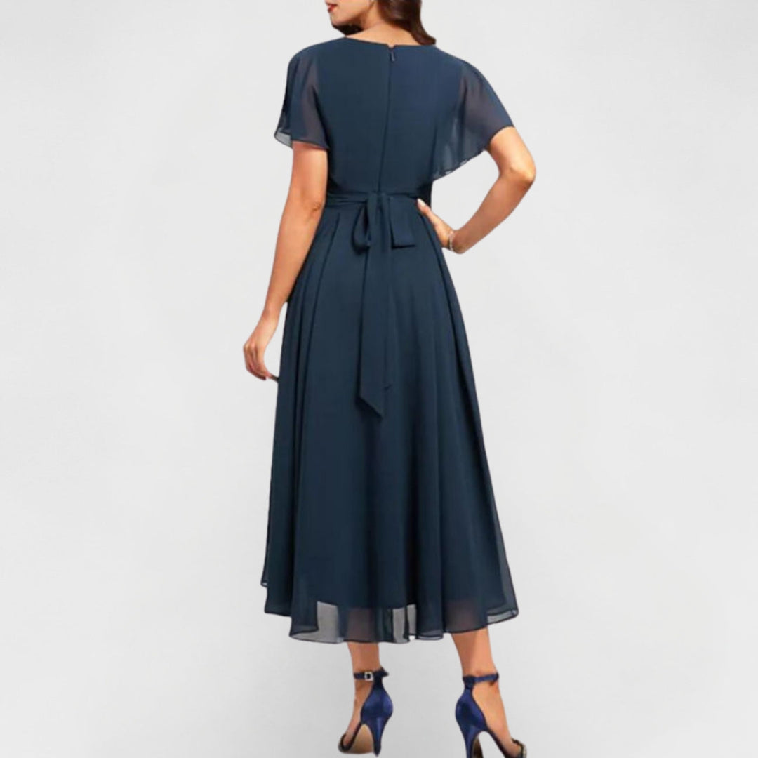Valerie | Robe Maxi Élégante avec Décolleté en V Fluide