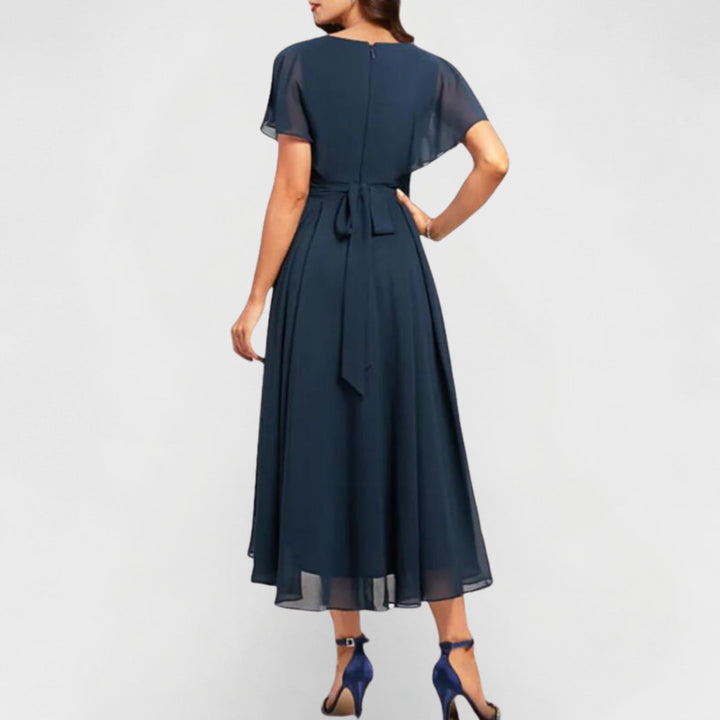 Valerie | Robe Maxi Élégante avec Décolleté en V Fluide