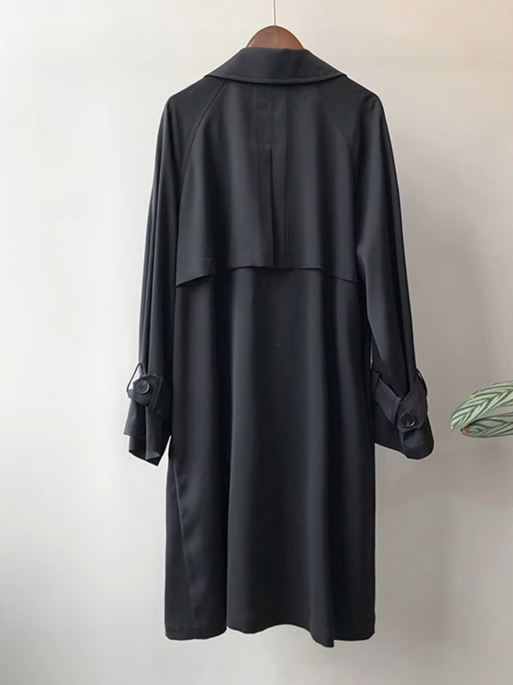 Trench-coat Femme | Double Boutonnage Avec Col Revers