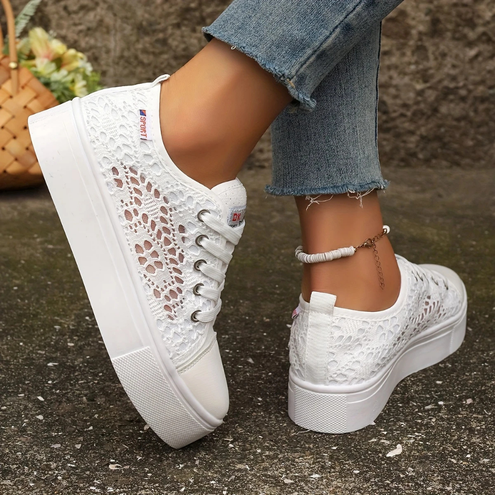 Baskets Élegantes à Lacets pour Femmes | Respirantes et Stylées