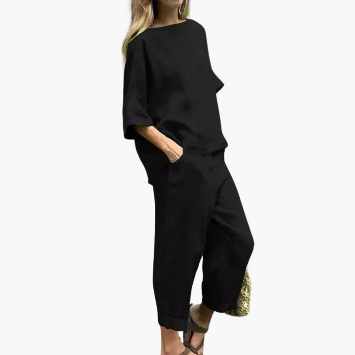 Ensemble Deux-Pièces Femme - Crop Top & Pantalon Court pour l'Été