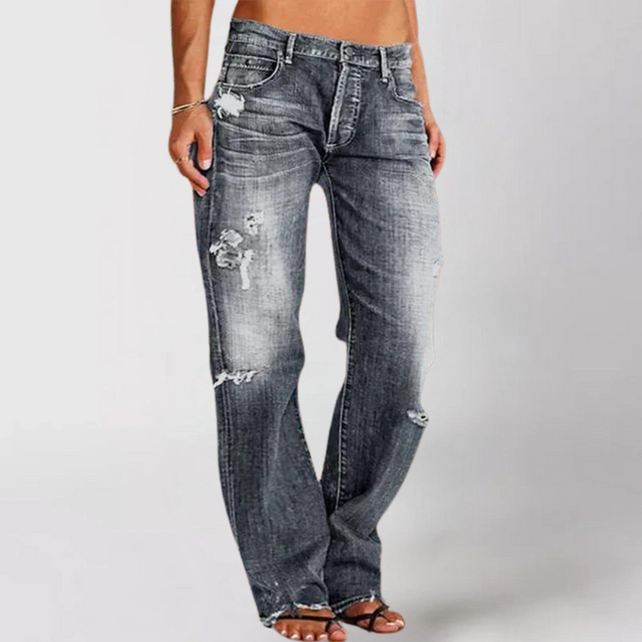 Adelheid | Jean en denim pour femmes, coupe large et décontractée