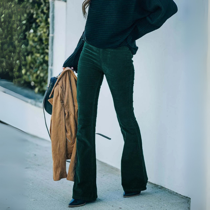 Pantalon Évasé Femme | Taille Haute Jambes Amples