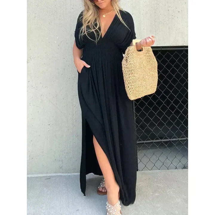 Tara | Robe maxi à décolleté en V