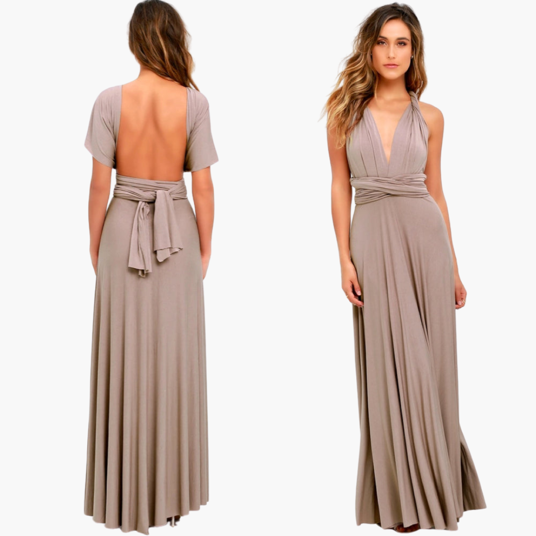Robe de soirée avec décolleté en V - Style femme pour les nuits de gala