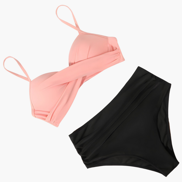 Ensemble de bikini pour femmes - avec taille haute et bretelles réglables