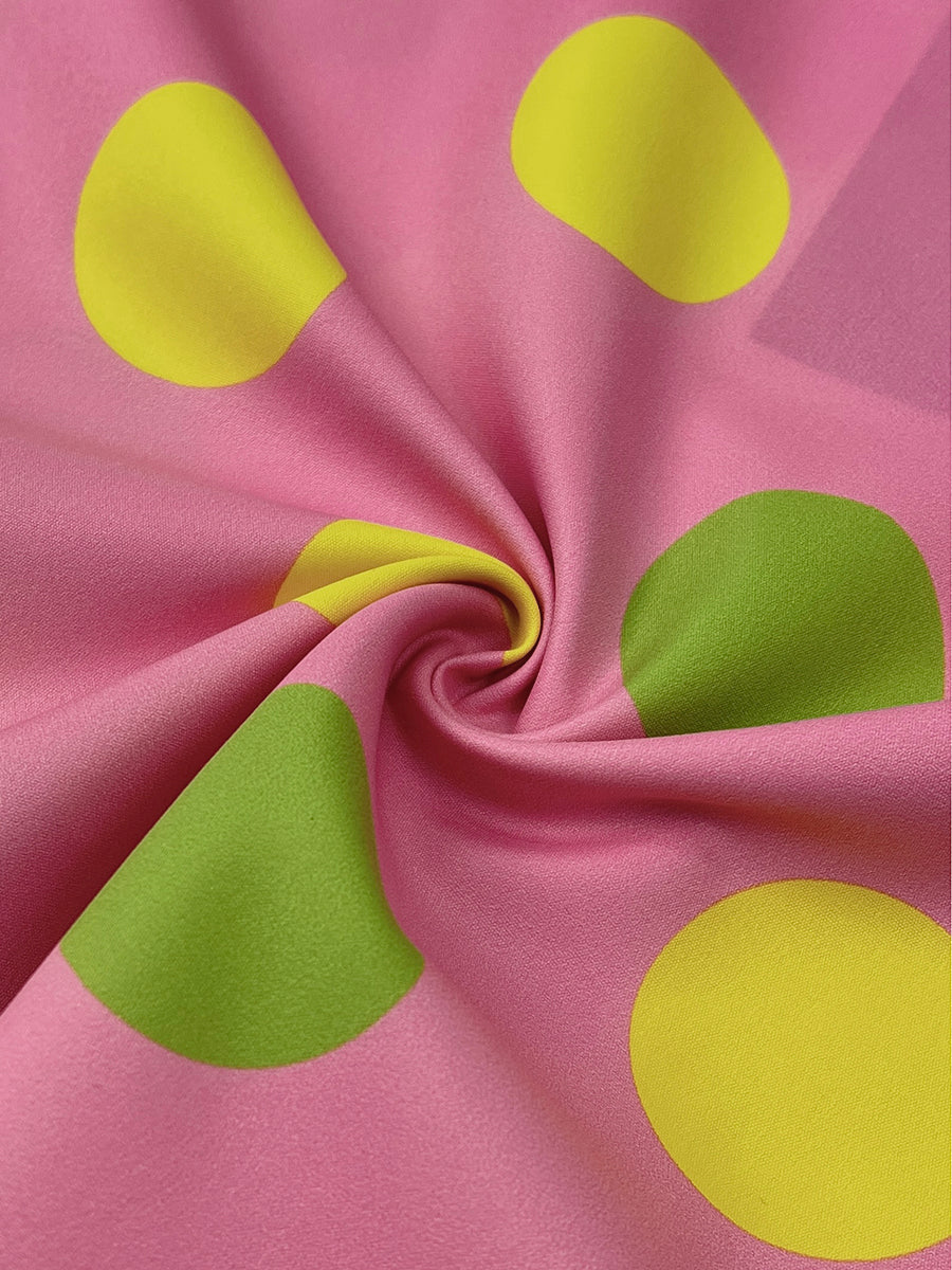 Chemise ample à manches longues, à pois, asymétrique à une épaule