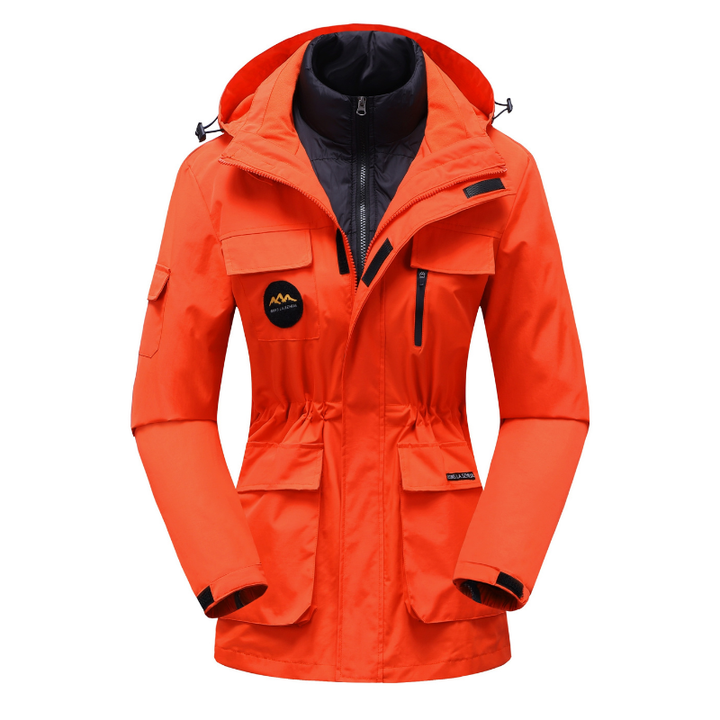 Veste de ski femme avec capuche | Veste d'extérieur sportive pour l'hiver