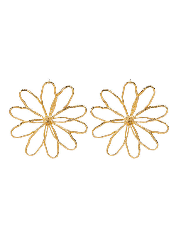 Boucles d'oreilles pendantes en forme de fleur
