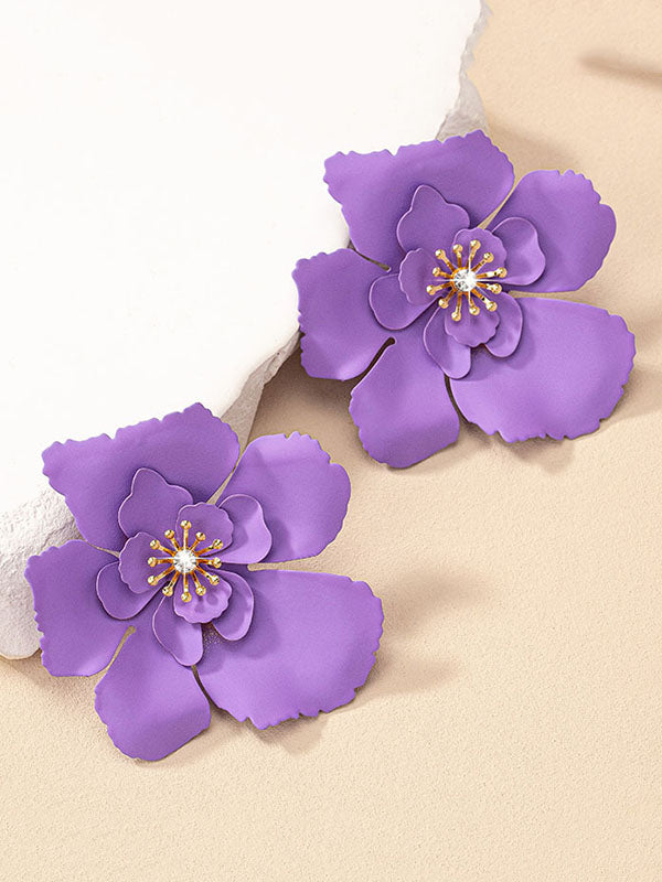 Boucles d'oreilles en forme de fleur