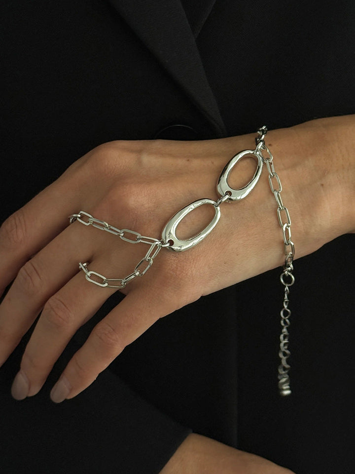 Bracelet géométrique à chaîne
