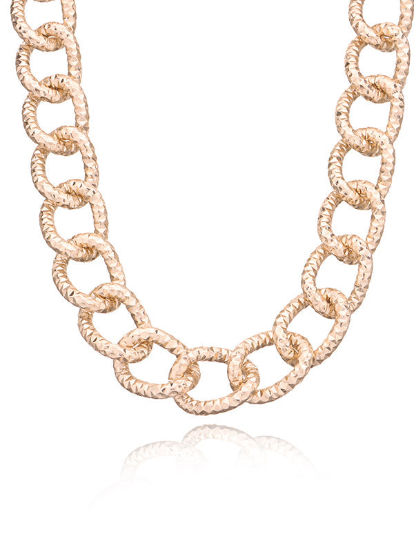 Collier géométrique ajouré délicat à chaîne