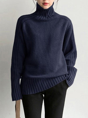 Pull simple à col roulé