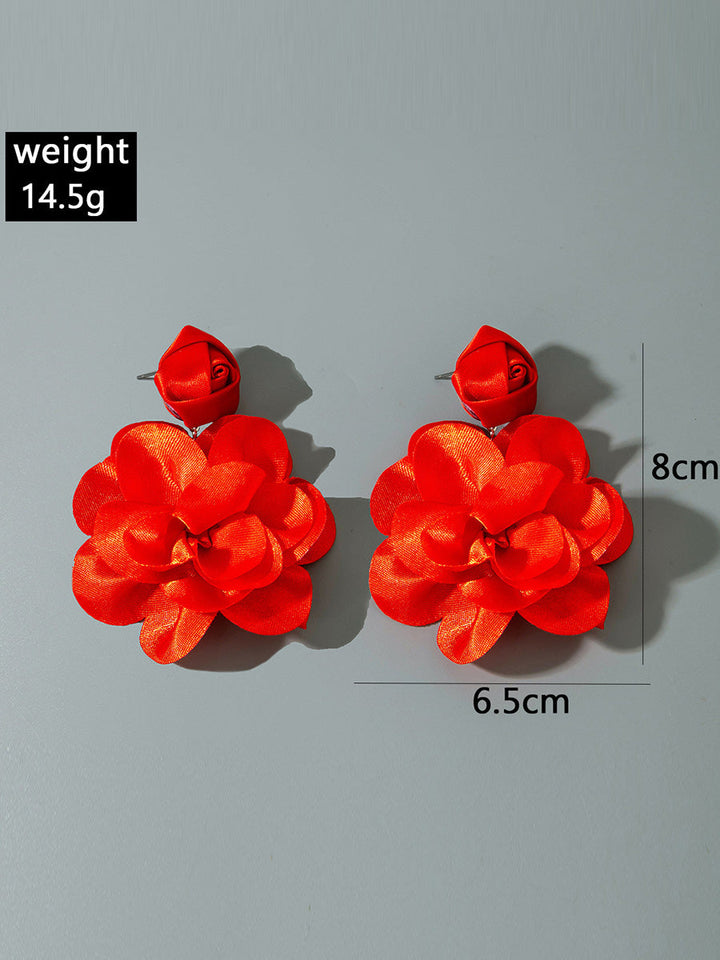 Boucles d'oreilles pendantes en forme de fleur