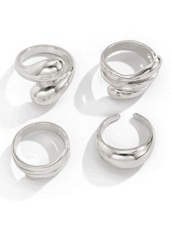 Bague géométrique couleur unie