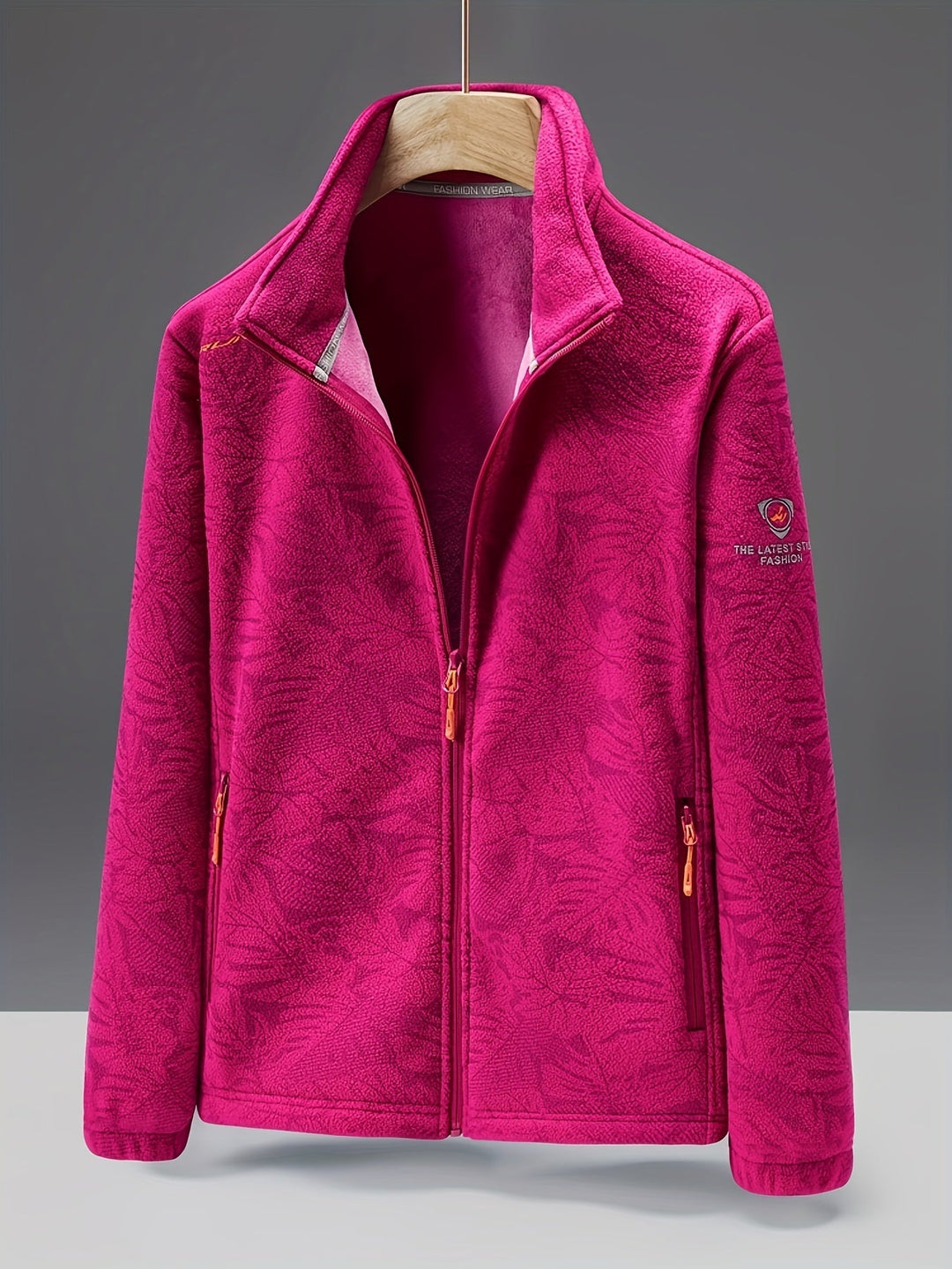 Veste en polaire pour femmes avec fermeture éclair intégrale | Veste d'extérieur avec col montant
