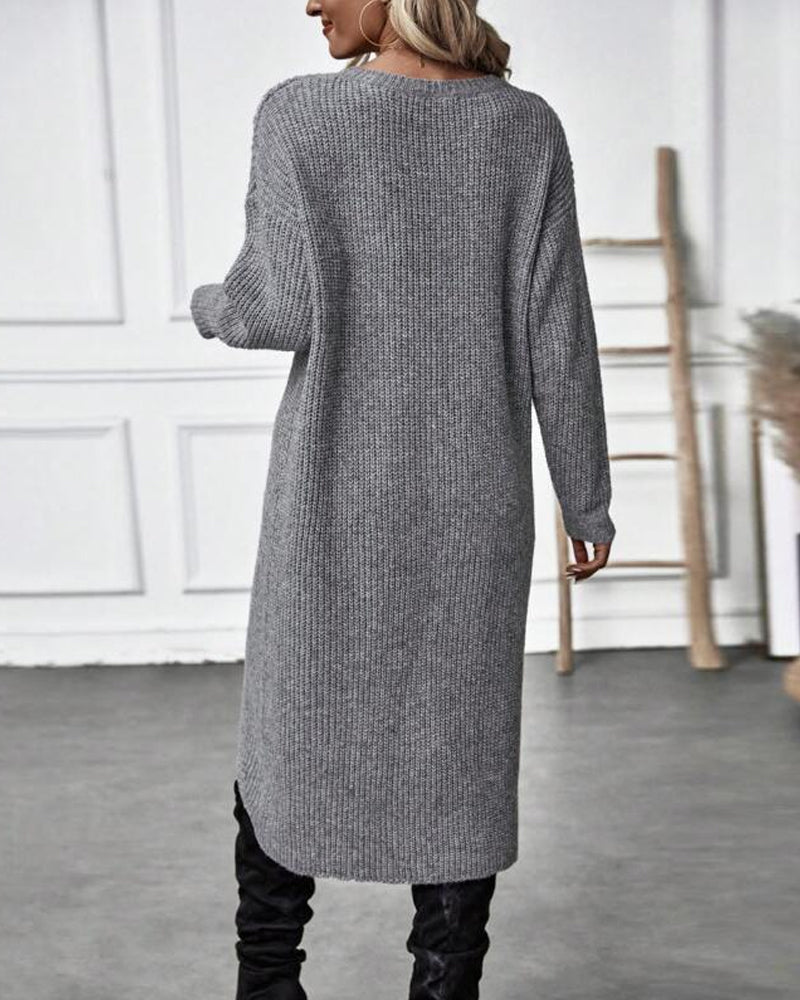 Elin | Robe en tricot élégante pour femmes, longue et confortable à porter