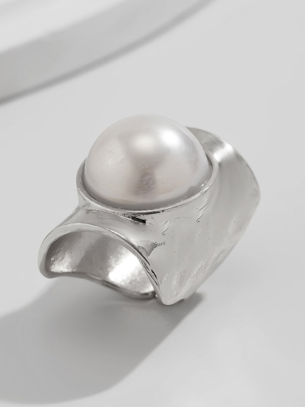 Bague géométrique brillante