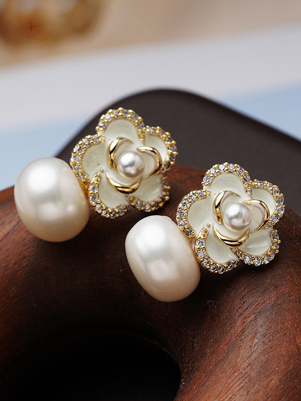 Boucles d'oreilles en forme de fleur