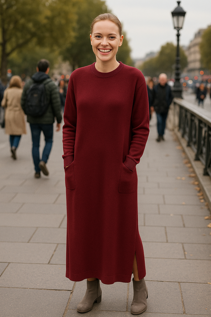 Liana – Robe maxi élégante pour les jours frais