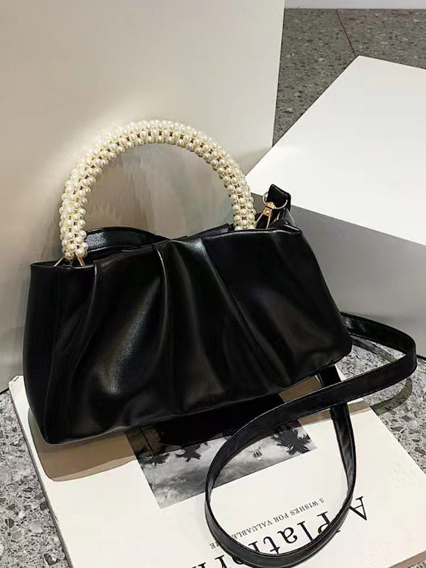 Sac à main perlé à empiècements