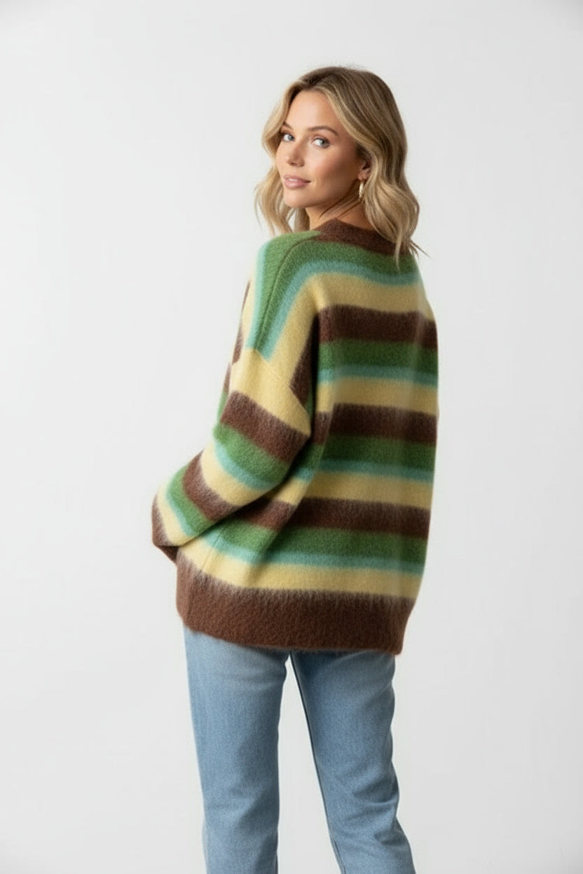 Mikah | Pull en Tricot Rayé pour Femmes