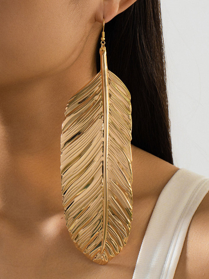 Boucles d'oreilles en forme de feuilles