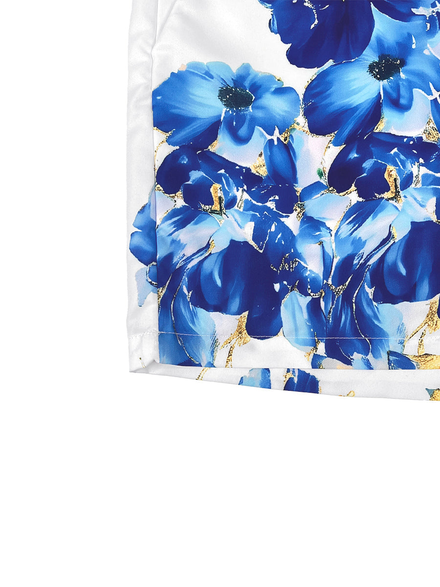 Short ample à jambes larges, à imprimé floral, à poches