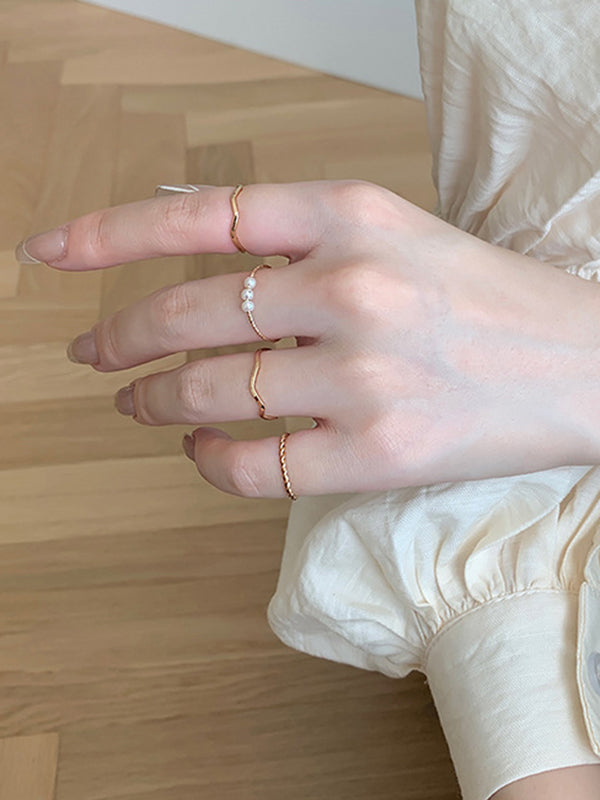 Bague simple décontractée géométrique chic