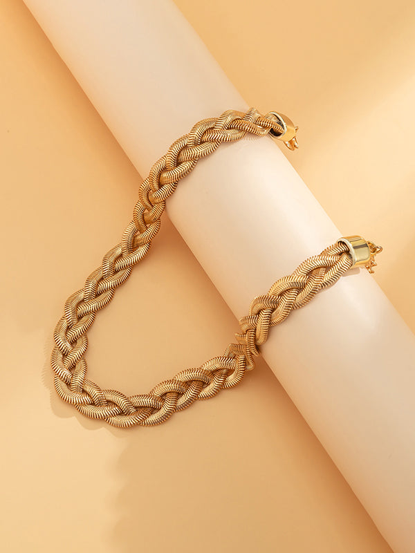 Collier ras du cou réglable en chaîne serpent