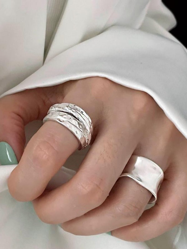 Bague géométrique couleur unie