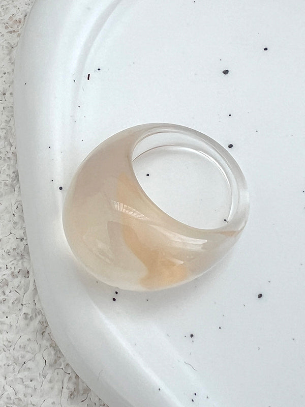 Bague géométrique transparente