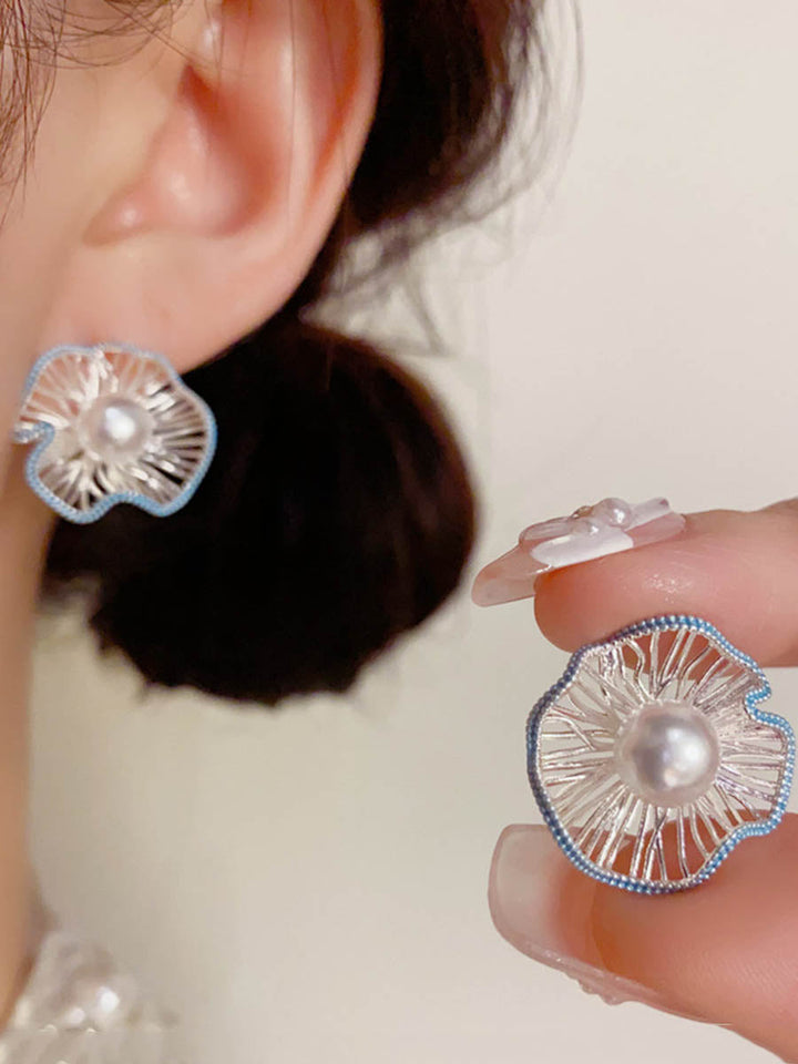 Boucles d'oreilles géométriques en forme de fleur