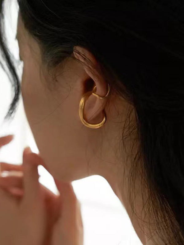 Boucles d'oreilles simples chic, normcore, couleur unie