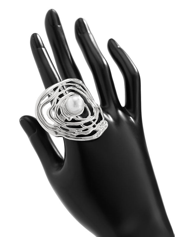 Bague géométrique ajourée