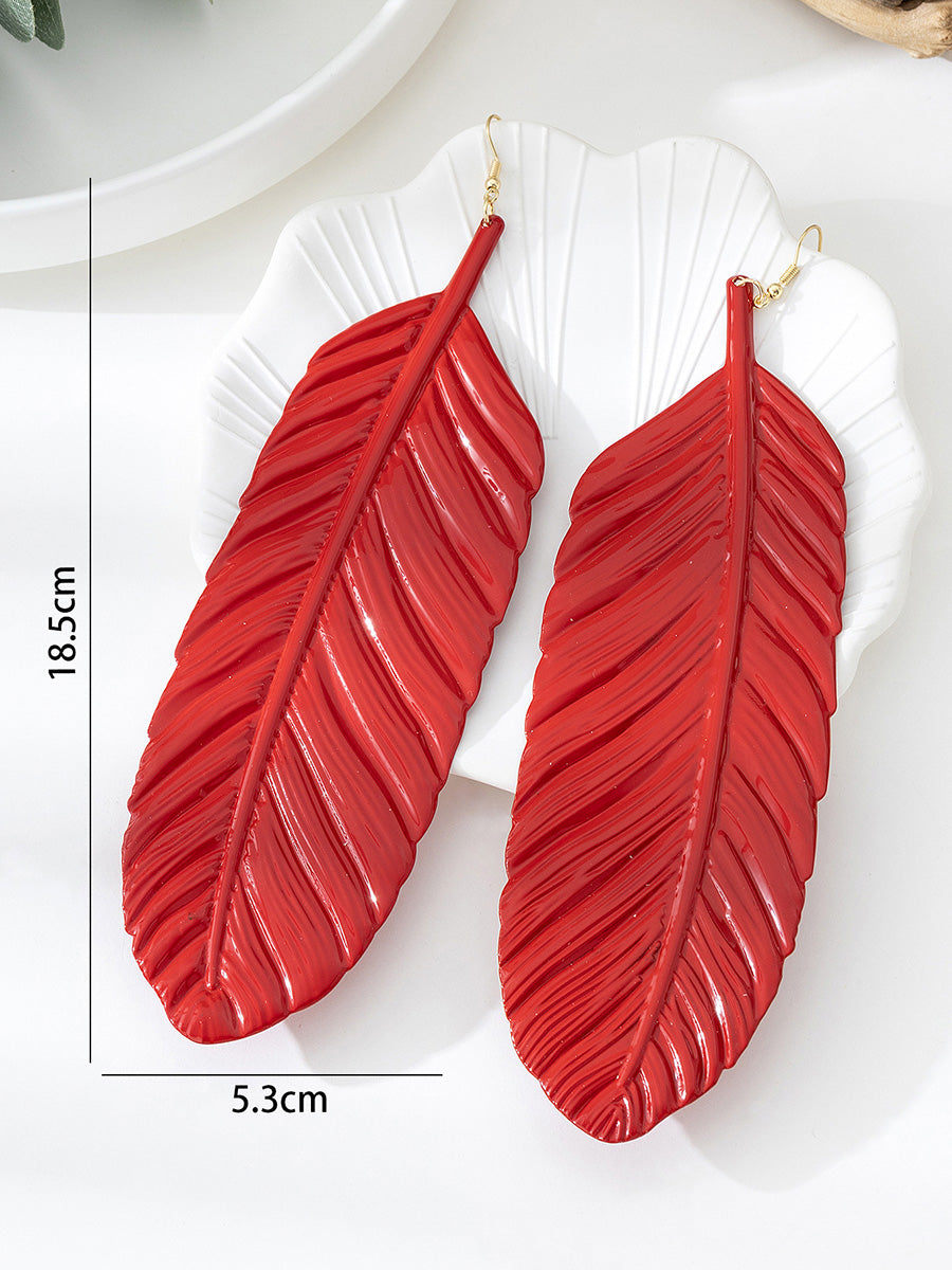Boucles d'oreilles en forme de feuilles