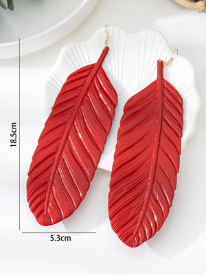 Boucles d'oreilles en forme de feuilles