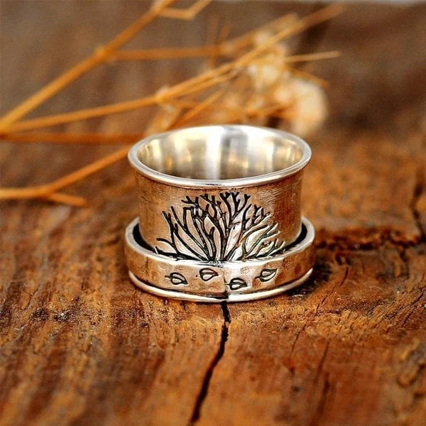 Bague de Méditation Spinner Arbre de Vie