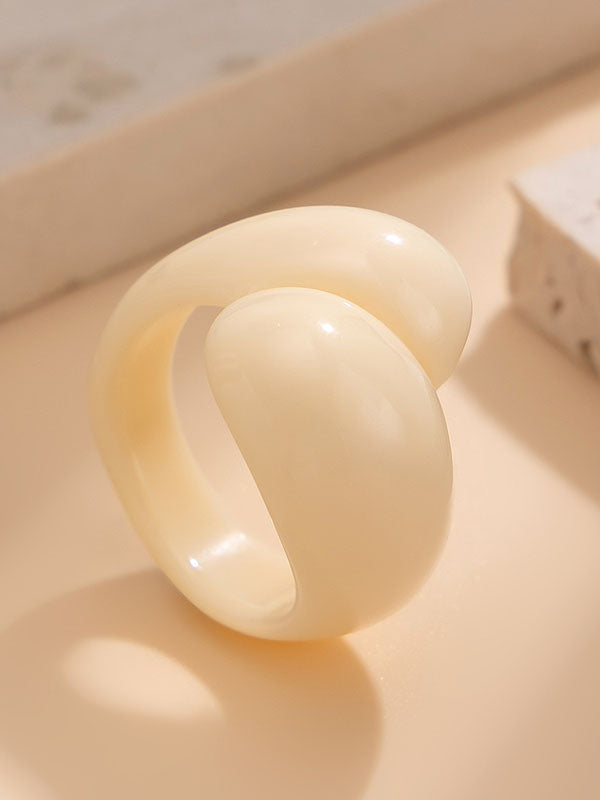 Bague géométrique couleur unie