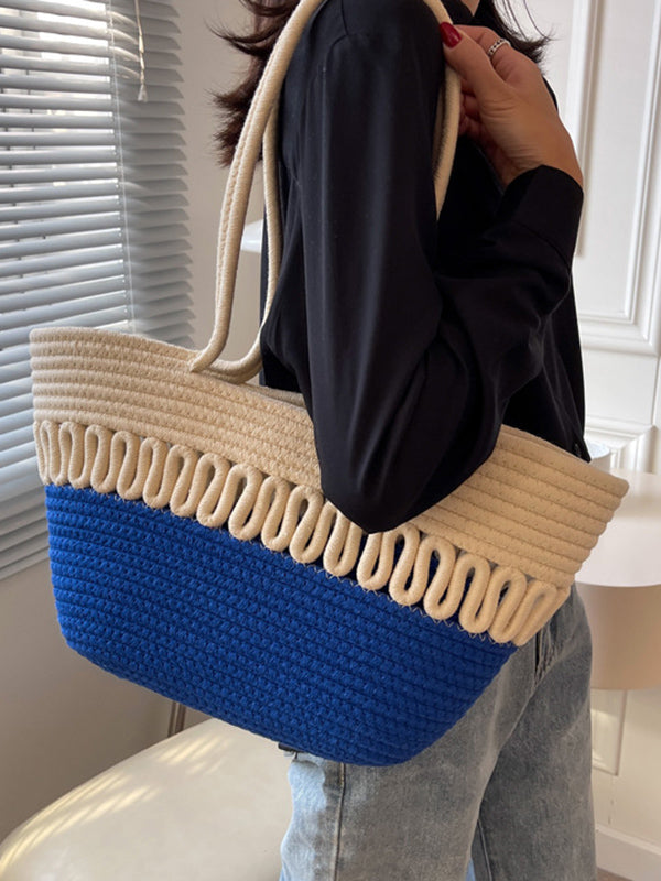 Sac à main ajouré couleur contrastée