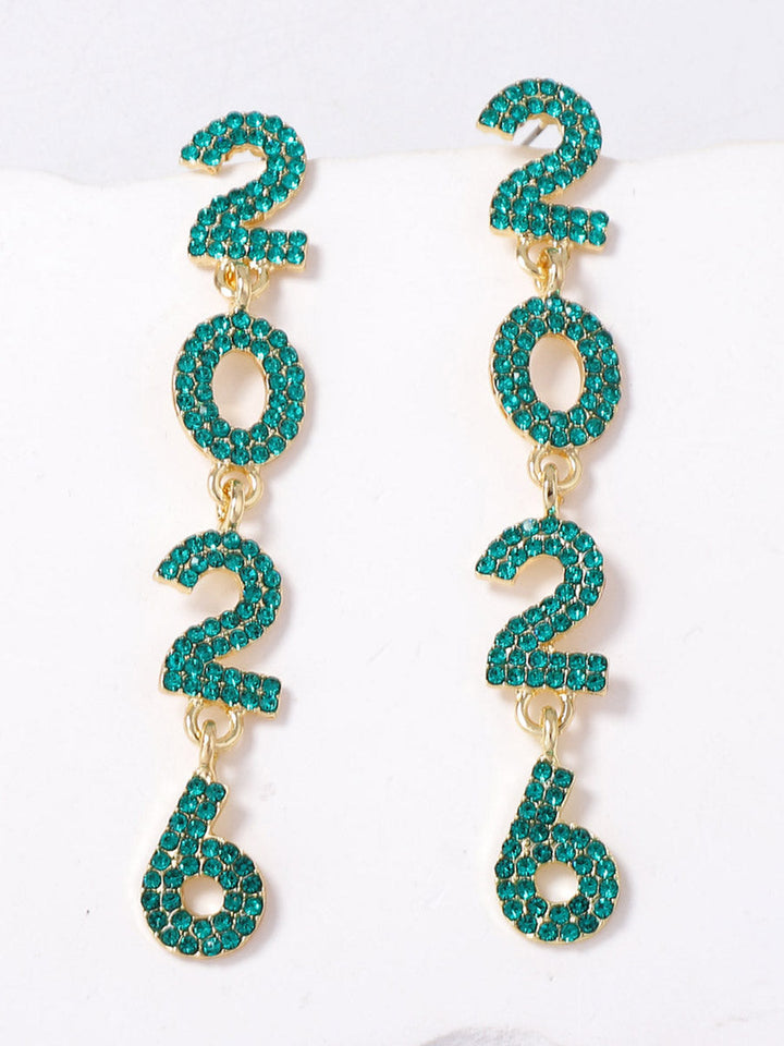 Boucles d'oreilles brillantes à motifs figuratifs, à strass
