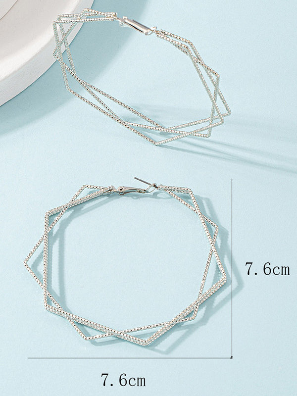 Boucles d'oreilles pendantes géométriques