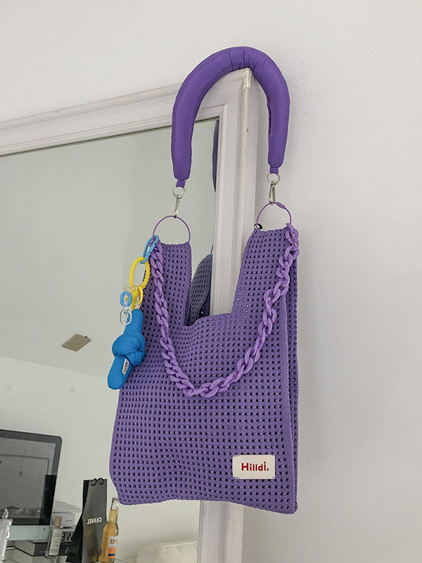 Chaînes Sacs à bandoulière tissés creux Sacs à main