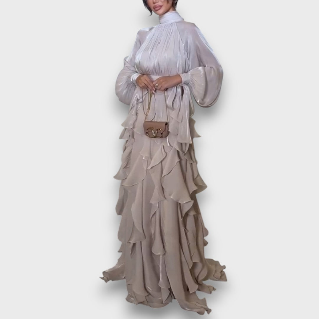 Valette – Robe maxi fluide avec drame de volants
