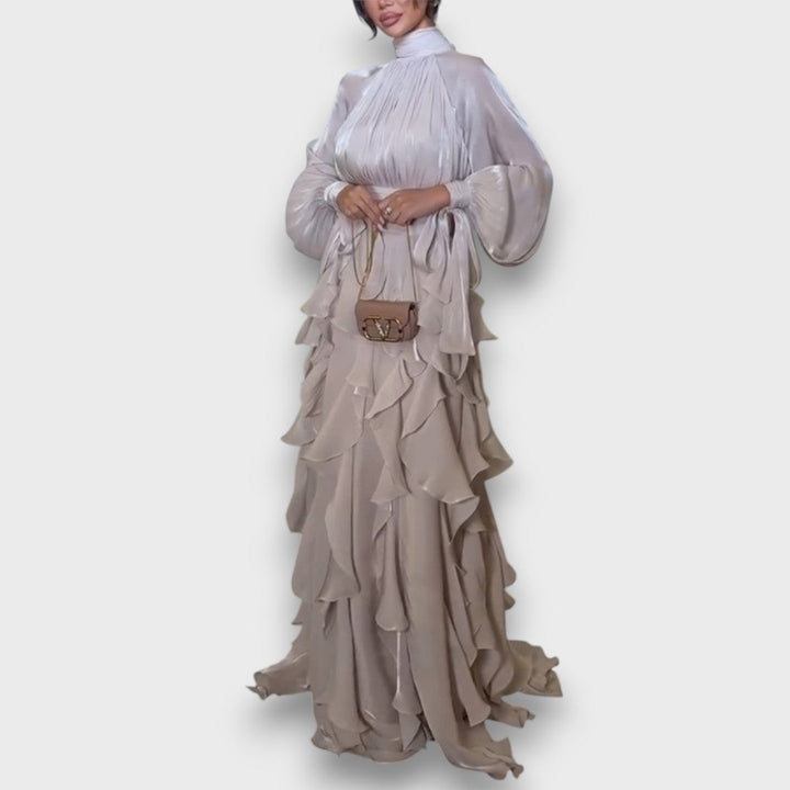 Valette – Robe maxi fluide avec drame de volants