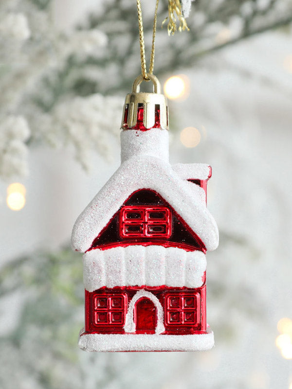 2 pièces nouveau bonhomme de neige maison crème glacée noël arbre décorations pendentif