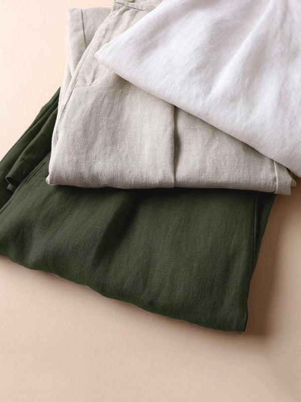 Pantalon ample décontracté à jambes larges de grande taille, ligne 5 couleurs