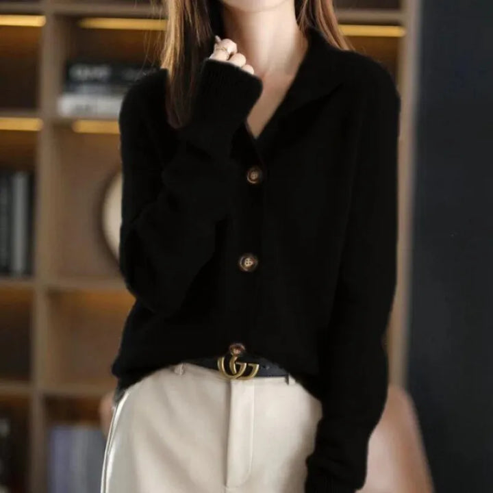 Cardigan à boutons élégant et confortable, classique, polyvalent, pour femmes